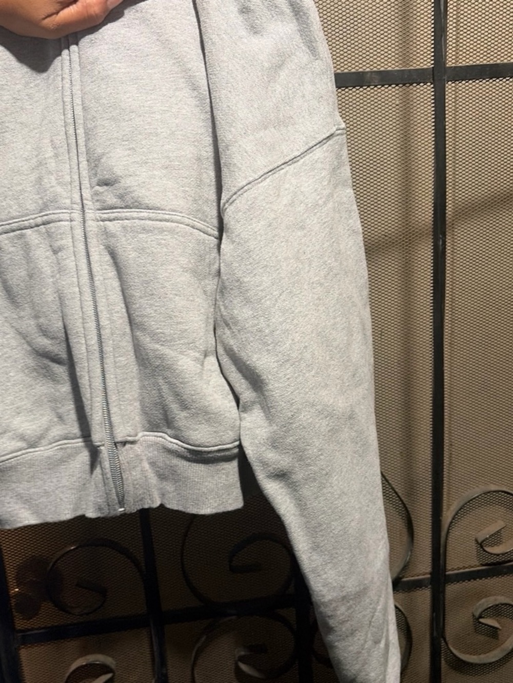 TNA Light Gray Men's Full-Zip Sweater Hoodie